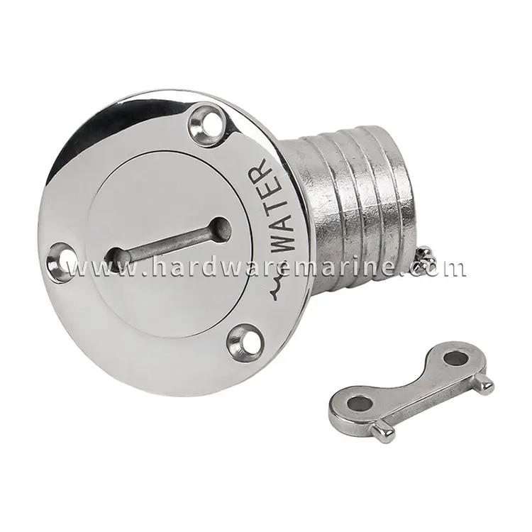 316 Stainless Steel Marine 45 Degree Deck Filler na may Key