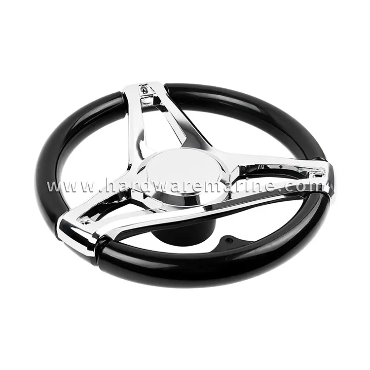 Ang ABS Plastic Matibay 350mm Boat Steering Wheel