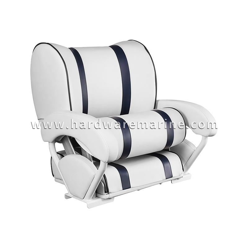 Deluxe Flip-Up Marine Captain Seat na may Armrests