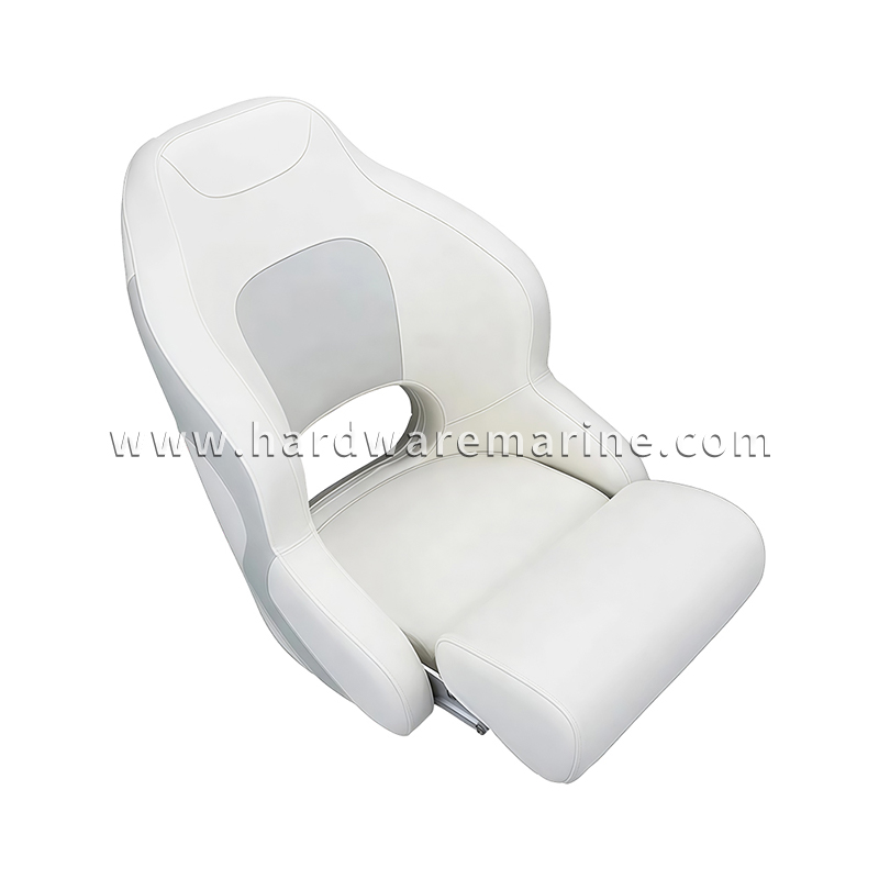 Deluxe Flip-Up Marine Seat (Light Gray at Dark Gray)