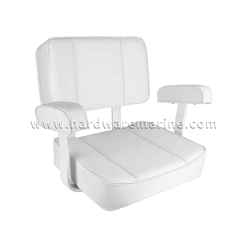 Deluxe Padded Folding Boat Seat na may Armrests