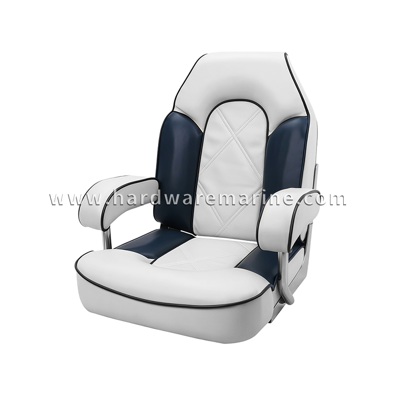 High-Back Marine Helm Seat na may Armrests