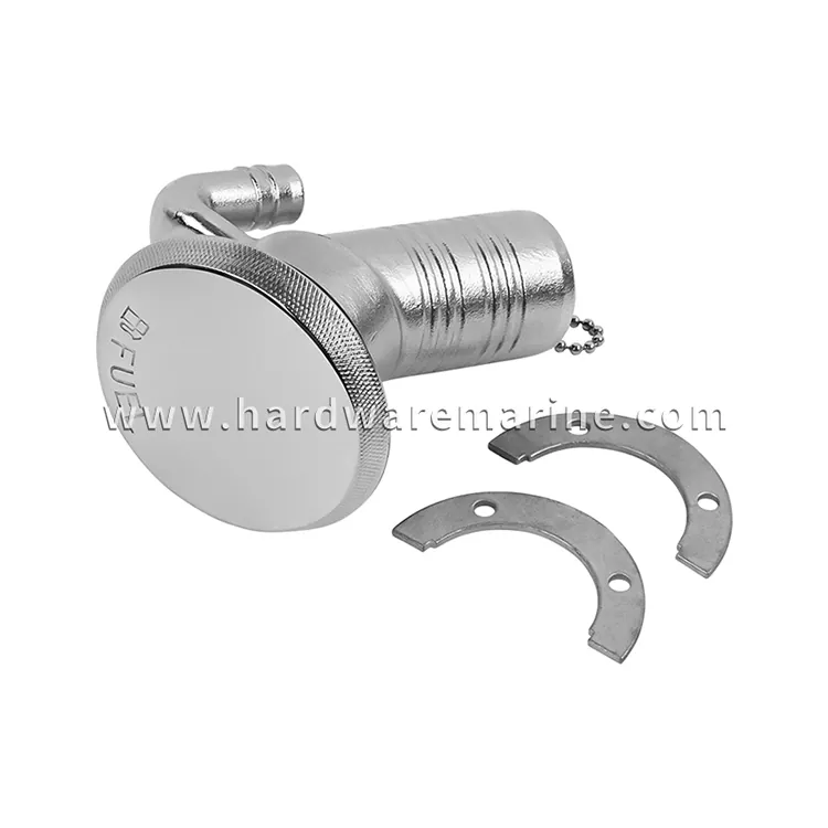 Marine 316 Stainless Steel Angled Deck Filler na may Integrated Vent