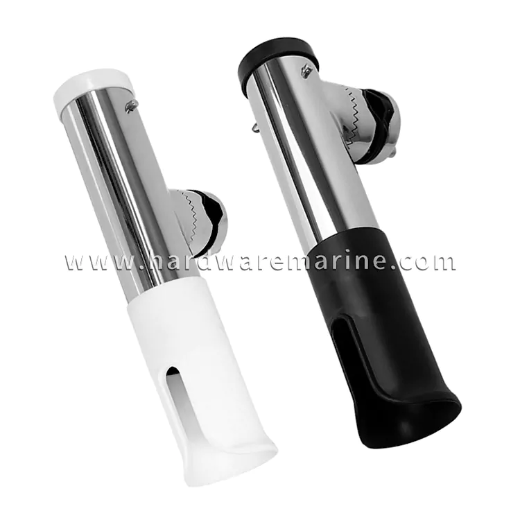 Hindi kinakalawang na asero marine clamp-on rod holder na may goma insert